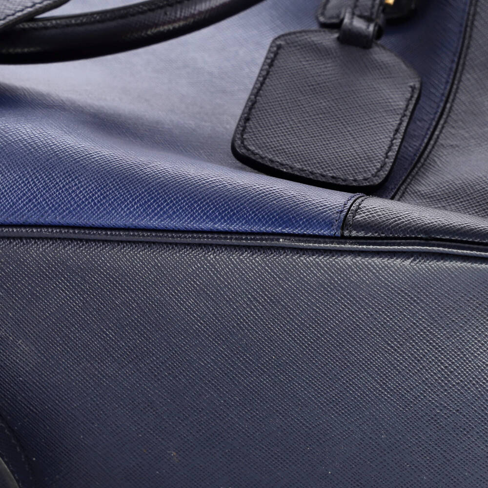 Prada Bicolor Double Zip Lux Tote #253189P10B - Picture 7 of 8